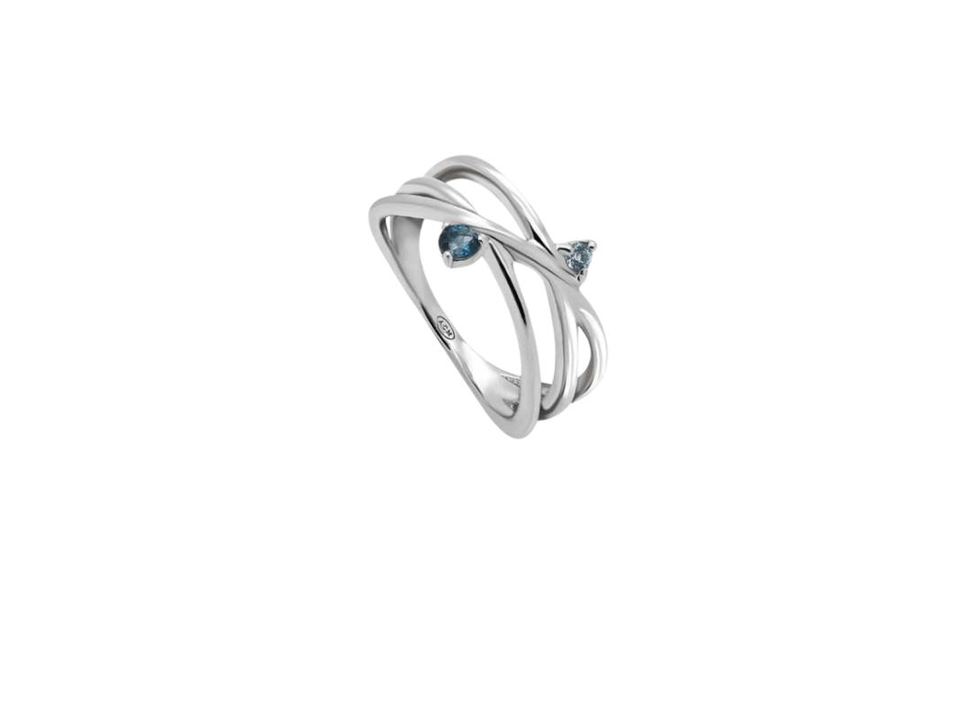 ACEMI Jewelry A.CEMI Binary Star Ring Blue Topaz