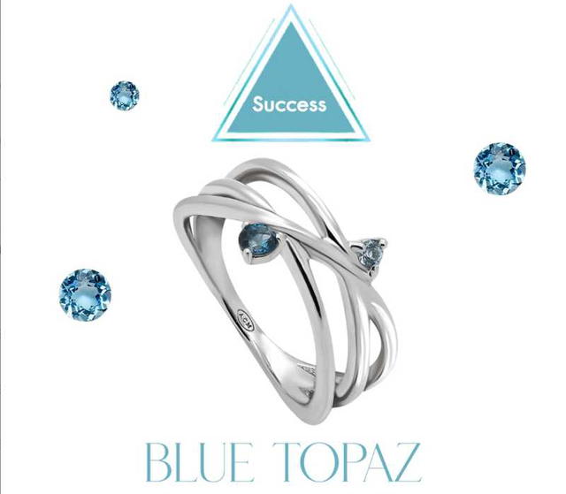 ACEMI Jewelry A.CEMI Binary Star Ring Blue Topaz - view 2
