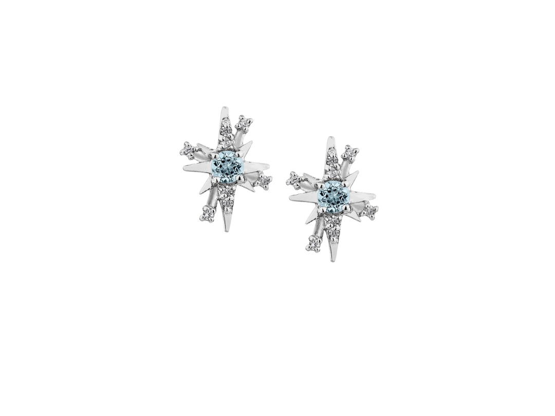 ACEMI Jewelry A.CEMI Blue Topaz 12 Fortune Star Earring