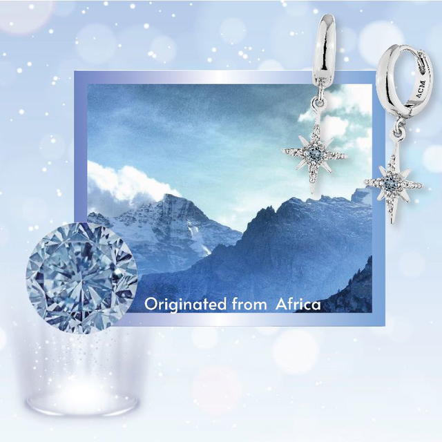 ACEMI Jewelry A.CEMI Blue Topaz 12 Fortune Star Earring - view 5