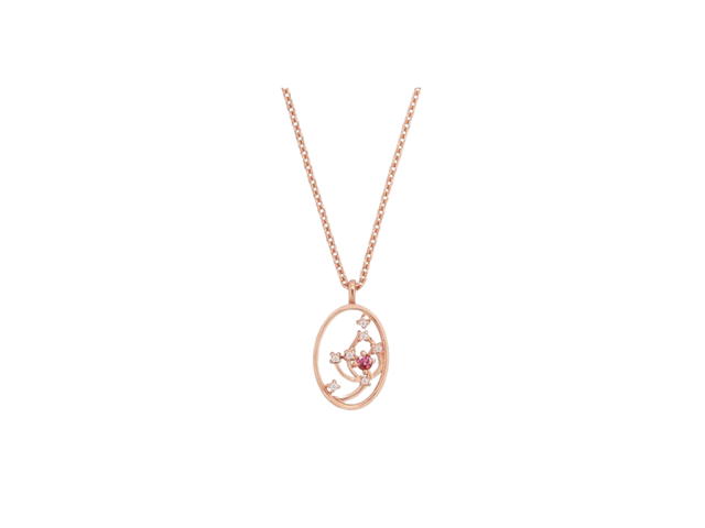 ACEMI Jewelry A.CEMI Celestial Lakshmi Necklace สร้อยคอมหาเทพ พระแม่ลักษมี พลอยพิงค์ทัวร์มาลีน พลอยเพทายขาว เงินแท้ชุบทองแท้ 18K - view 1