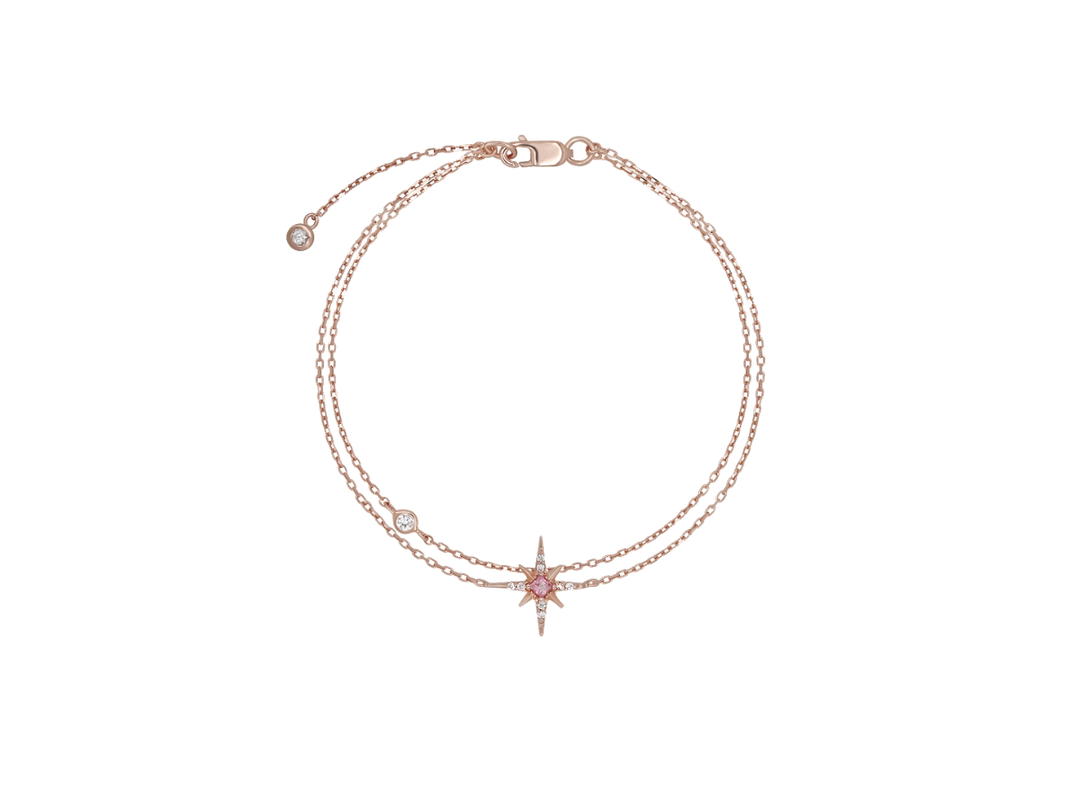 ACEMI Jewelry A.CEMI Pink Tourmaline 8 Star Bracelet สร้อยข้อมือพิ้งค์ทัวร์มาลีน เสริมความรัก
