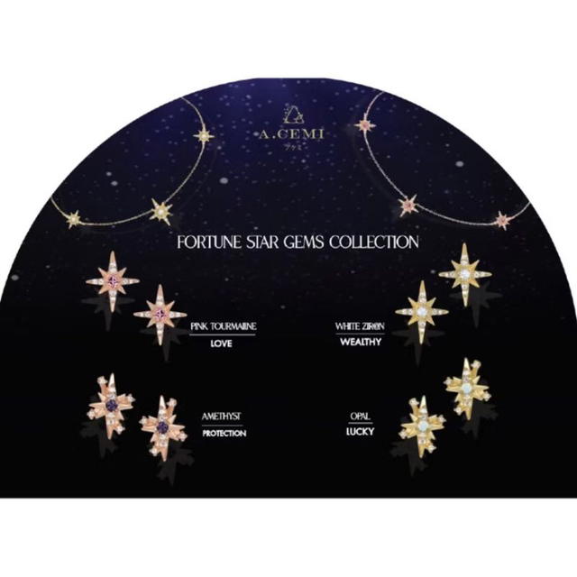ACEMI Jewelry A.CEMI Pink Tourmaline Fortune 8 Star Earring - view 7
