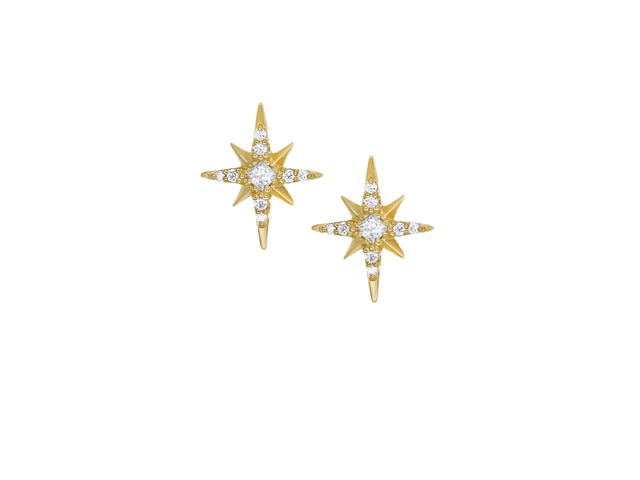 ACEMI Jewelry A.CEMI White Zircon Fortune 8 Star Earring - view 1