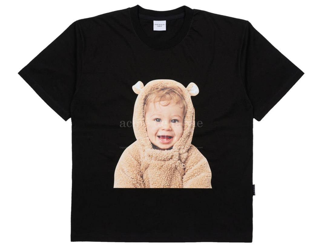 acmé de la vie Acmé De La Vie Baby Face Bear Doll Short Sleeve T-Shirt Black