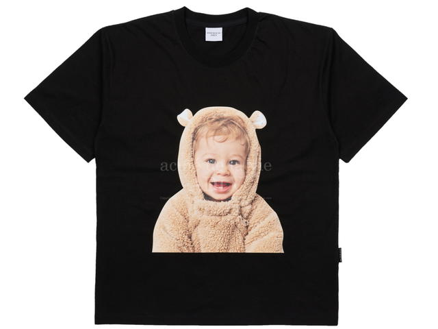acmé de la vie Acmé De La Vie Baby Face Bear Doll Short Sleeve T-Shirt Black - view 1