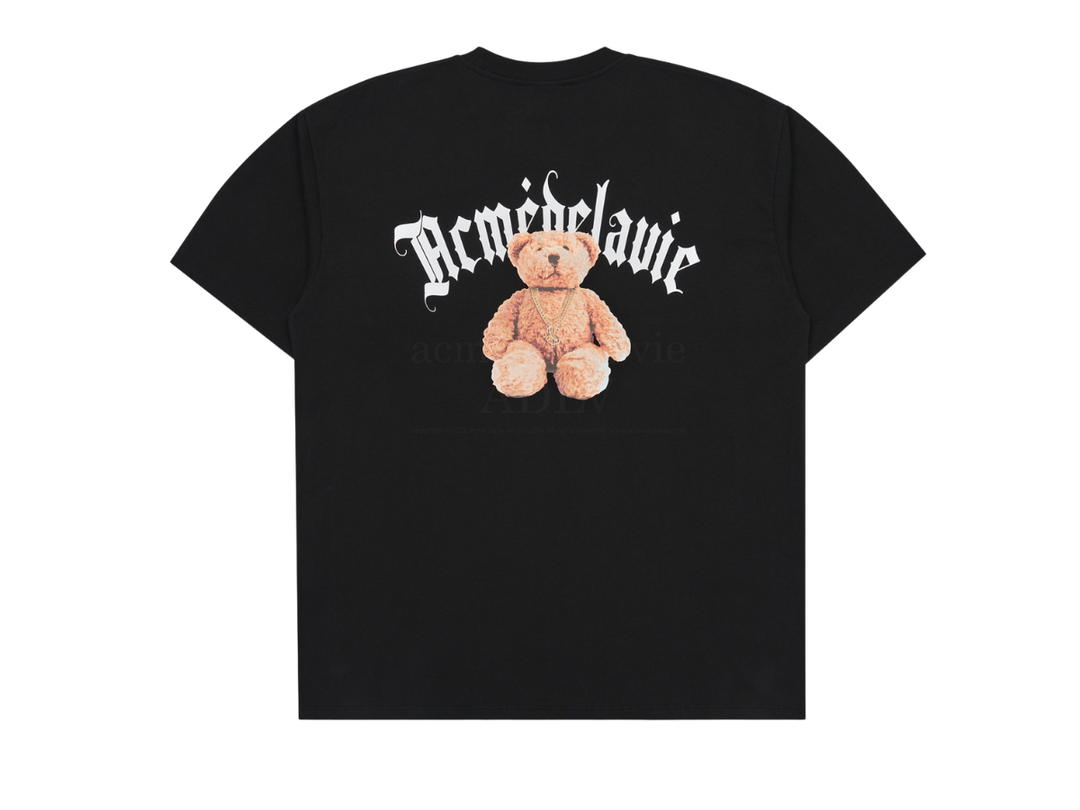acmé de la vie acmé de la vie Gold Chain Bear Doll Short Sleeve T-Shirt Black