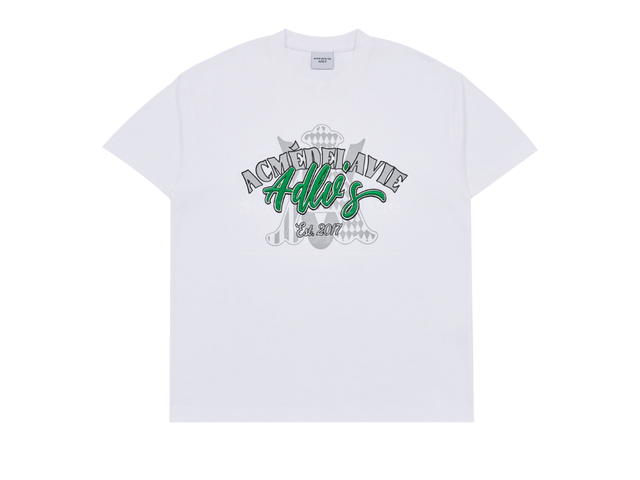acmé de la vie acmé de la vie x Lisa A Logo Monogram Embossing Embroidery Short Sleeve T-shirt White - view 1