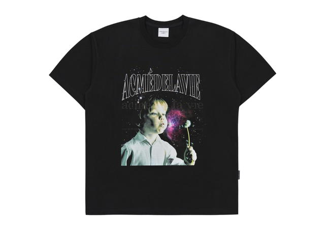 acmé de la vie acmé de la vie x Lisa Dtp Dandelion Boy Baby Face Short Sleeve T-shirt Black - view 1