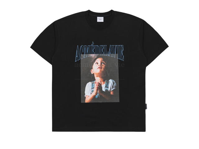 acmé de la vie acmé de la vie x Lisa Dtp Pray Girl Baby Face Short Sleeve T-shirt Black - view 1