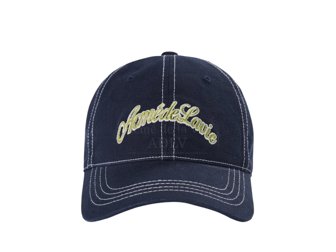 acmé de la vie acmé de la vie x Lisa Script Logo Color Embroidery Ball Cap Navy