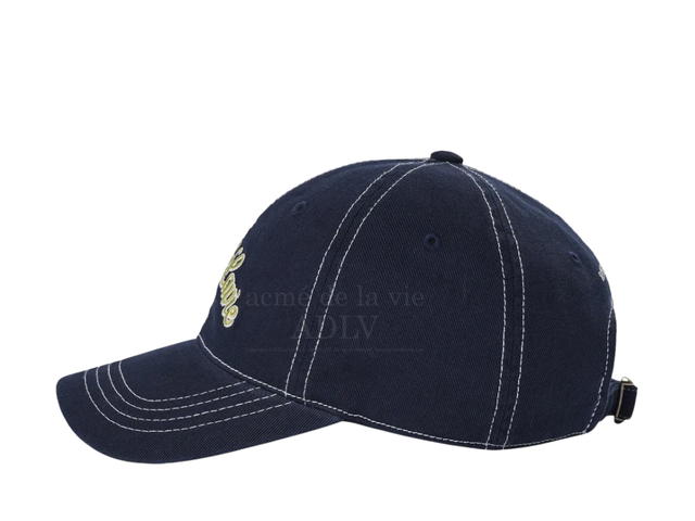 acmé de la vie acmé de la vie x Lisa Script Logo Color Embroidery Ball Cap Navy - view 3