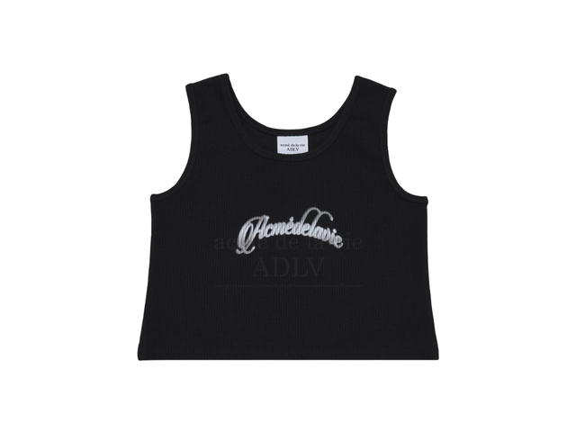 acmé de la vie acmé de la vie x Lisa Twinkle Script Logo Crop Tank Top Black - view 1