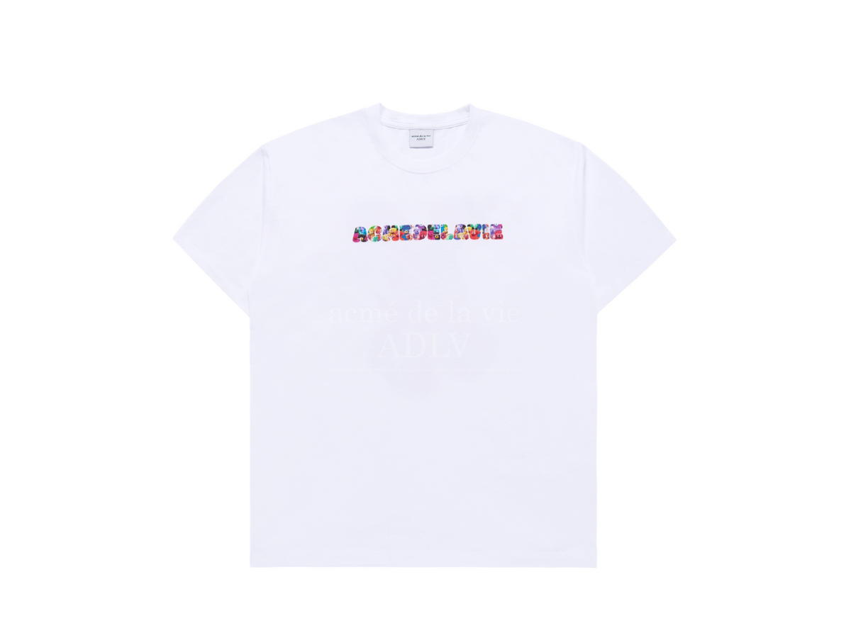 acmé de la vie acmé de la vie Bear Doll Fuzzy Rabbit Short Sleeve T-shirt White