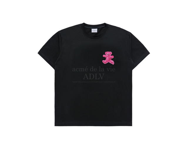 acmé de la vie acmé de la vie Crayon Three Bear Artwork Short Sleeve T-shirt Black - view 1