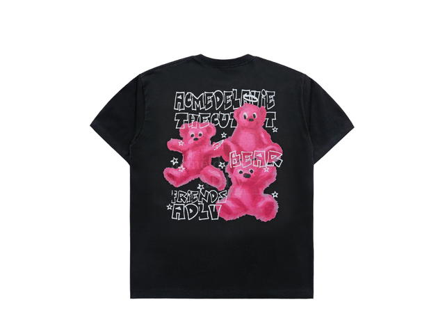 acmé de la vie acmé de la vie Crayon Three Bear Artwork Short Sleeve T-shirt Black - view 2