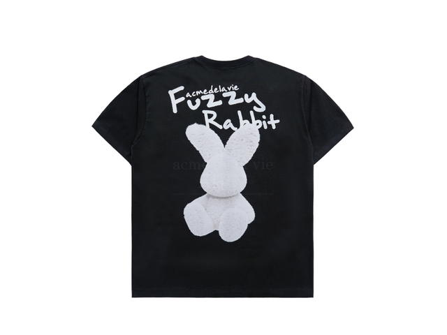 acmé de la vie acmé de la vie Doodle Fuzzy Rabbit Short Sleeve T-shirt Black - view 2