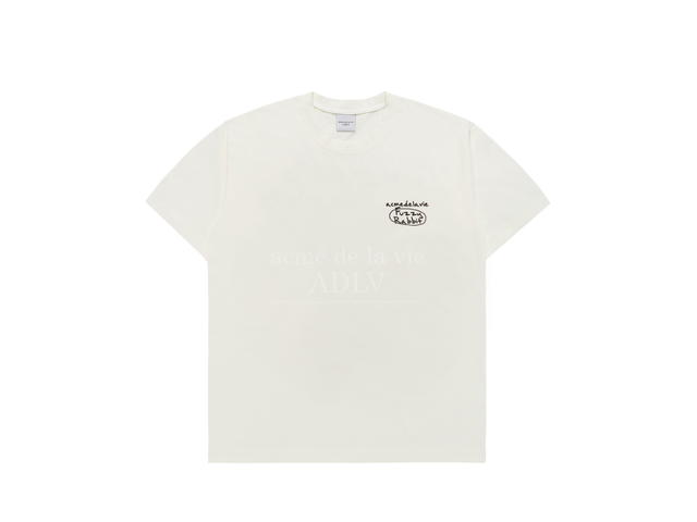 acmé de la vie acmé de la vie Doodle Fuzzy Rabbit Short Sleeve T-shirt Cream - view 1