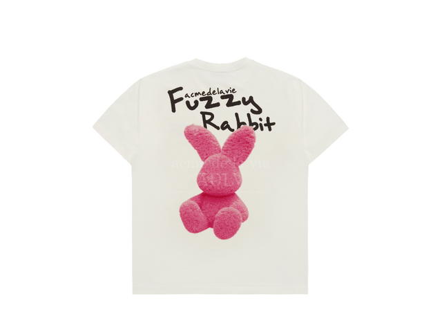 acmé de la vie acmé de la vie Doodle Fuzzy Rabbit Short Sleeve T-shirt Cream - view 2