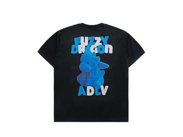acmé de la vie acmé de la vie Fuzzy Font Dragon Short Sleeve T-shirt Black - view 2