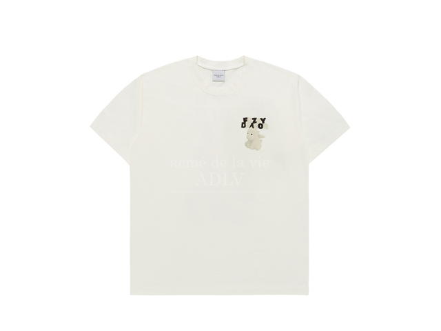 acmé de la vie acmé de la vie Fuzzy Font Dragon Short Sleeve T-shirt Cream - view 1