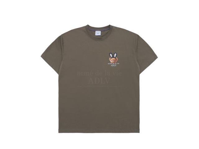 acmé de la vie acmé de la vie Rabbit Bear Doll Logo Short Sleeve T-shirt Cocoa - view 1