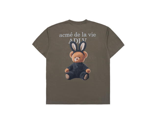 acmé de la vie acmé de la vie Rabbit Bear Doll Logo Short Sleeve T-shirt Cocoa - view 2