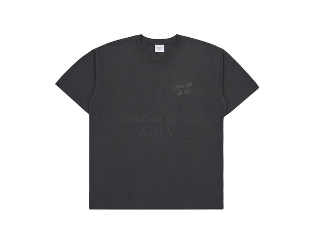 acmé de la vie acmé de la vie Script Logo Printing Short Sleeve T-Shirt Charcoal - view 1