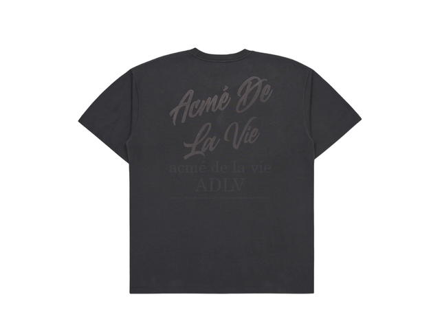acmé de la vie acmé de la vie Script Logo Printing Short Sleeve T-Shirt Charcoal - view 2