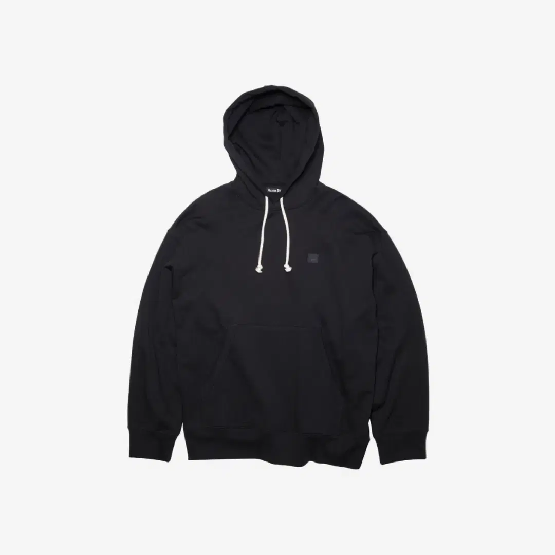 Acne Studios Acne Studios Farrin Face Oversized Hooded Sweatshirt Black