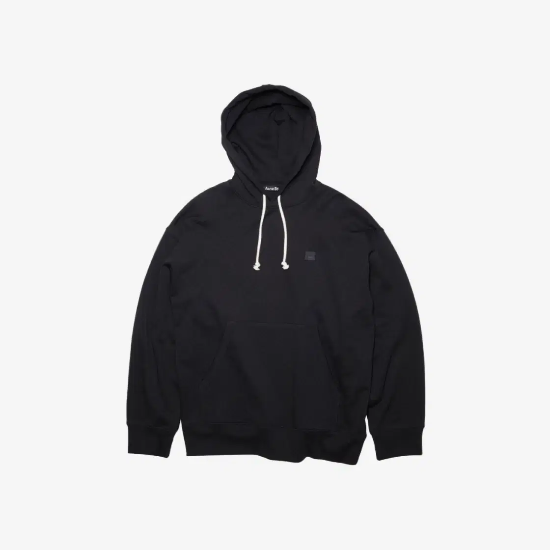 Acne Studios Acne Studios Farrin Face Oversized Hooded Sweatshirt Black