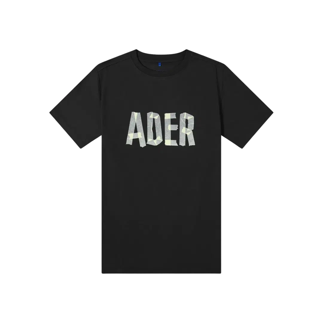 Ader Error Ader Error Tape Logo T-Shirt Noir