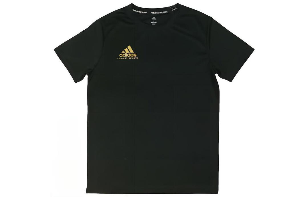 adidas Adidas T-Shirts Men Black Base Gold Logo