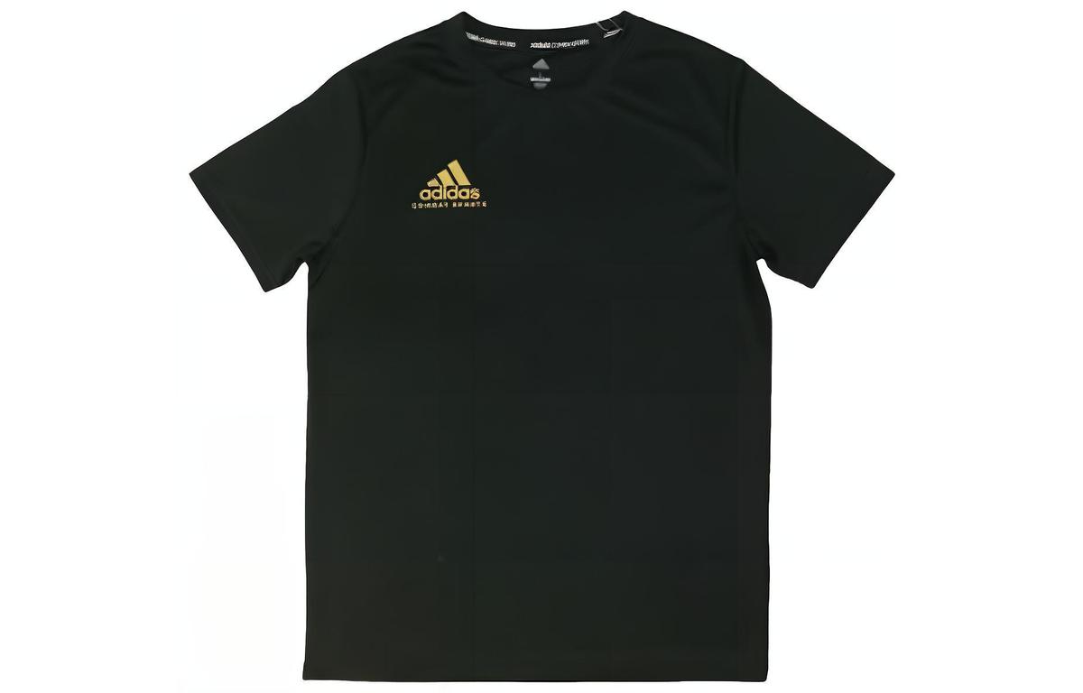 adidas Adidas T-Shirts Men Black Base Gold Logo