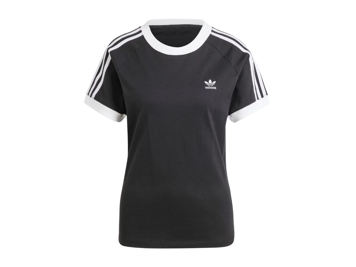 adidas adidas Adicolor Classics Slim 3-Stripes Tee Black (W)