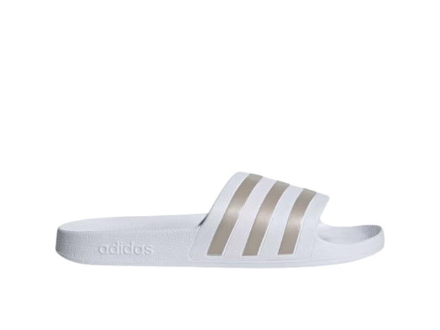 adidas adidas Adilette Aqua Slides Cloud White Platinum Metallic - view 1