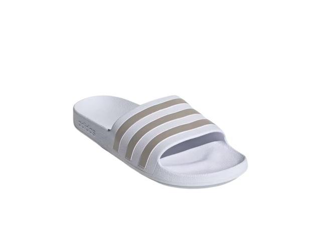 adidas adidas Adilette Aqua Slides Cloud White Platinum Metallic - view 3