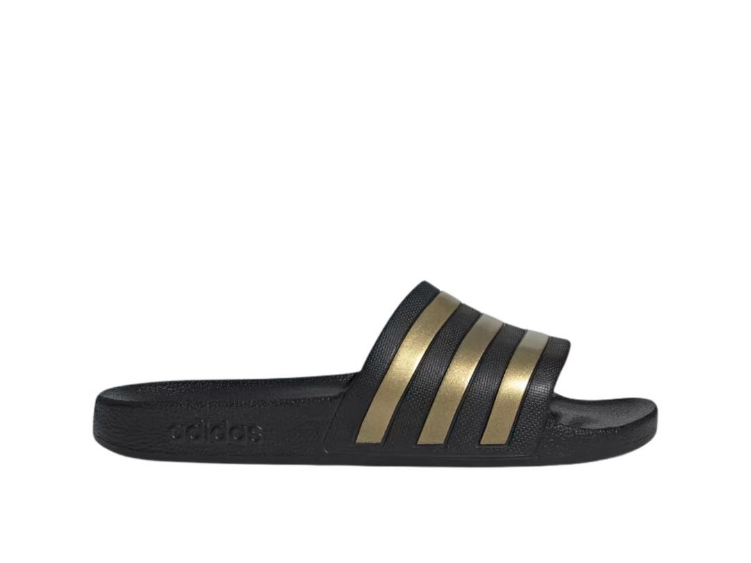 adidas adidas Adilette Aqua Slides Core Black Gold Metallic