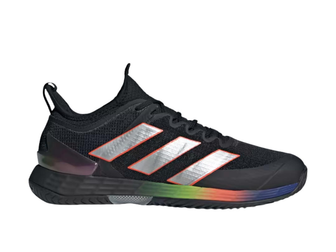 adidas Adidas Adizero Ubersonic 4 Tennis Core Black Silver Metallic And Solar Red
