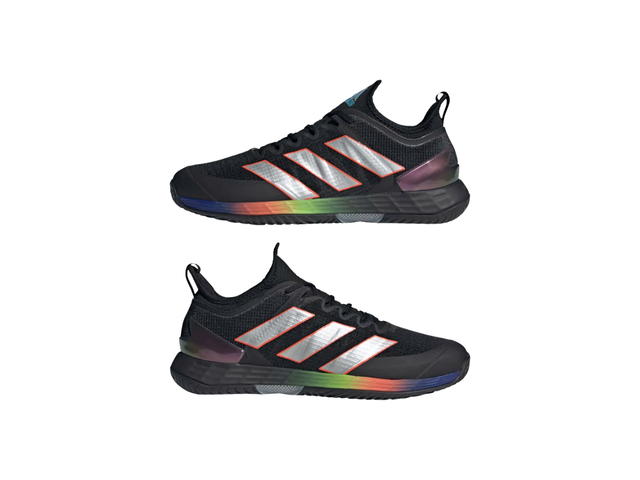 adidas Adidas Adizero Ubersonic 4 Tennis Core Black Silver Metallic And Solar Red - view 5