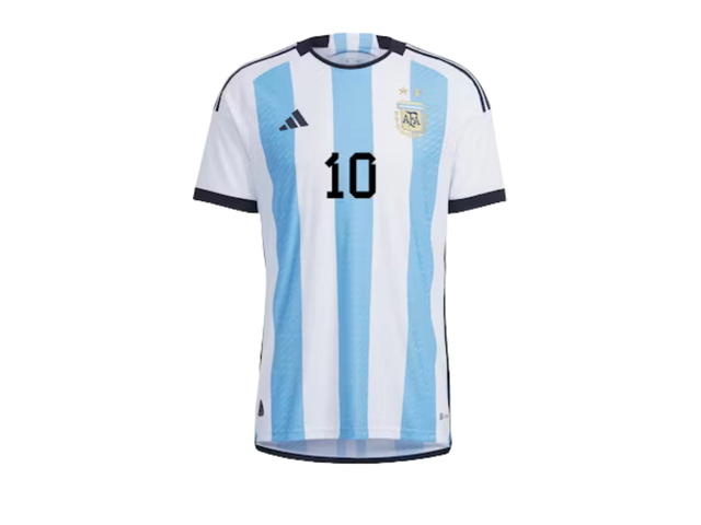 adidas adidas Argentina 2022-23 Authentic Messi Home Jersey White Light Blue - view 1