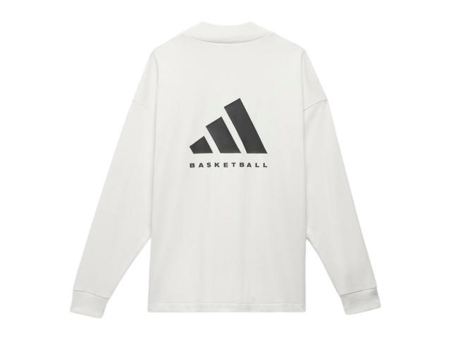 adidas adidas Basketball Long Sleeve Tee Cloud White - view 2