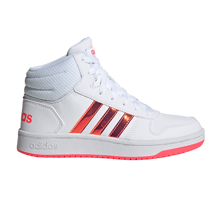 adidas adidas neo Hoops 2.0 Mid J 'White Signal Pink'