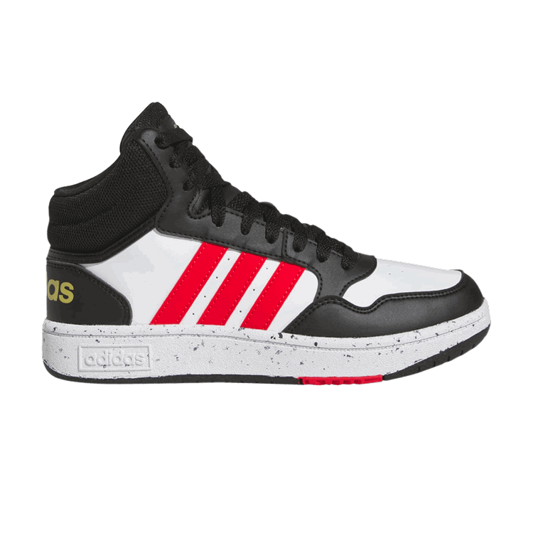 adidas adidas neo Hoops Mid J 'Black White Vivid Red'