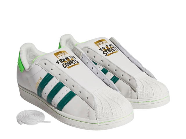 adidas Adidas Originals Superstar Laceless Grey Collegiate Green - view 3