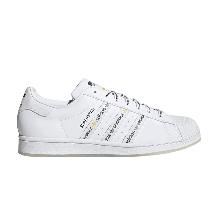 adidas adidas originals Superstar 'Logo Stripes - White Bright Green'
