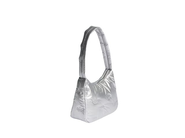 adidas adidas Puffy Satin Mini Shoulder Bag Silver Metallic - view 2
