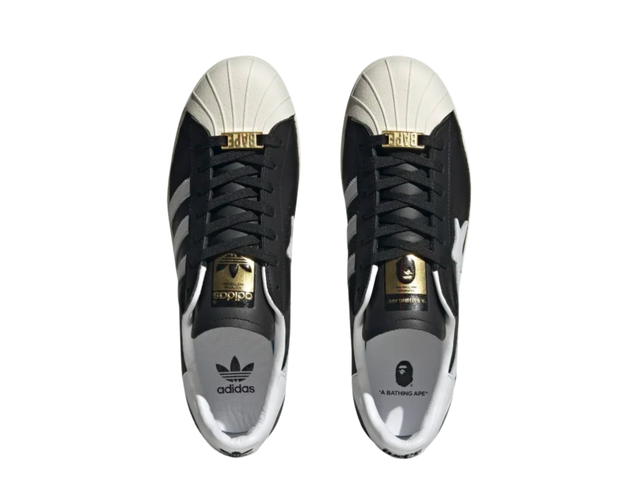 adidas adidas Superstar 80s Bape Black White Gold (2022) - view 2