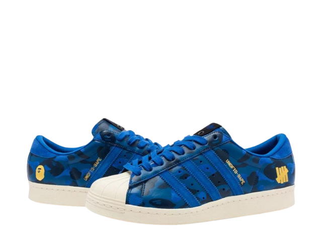 adidas adidas Superstar 80s Undefeated Bape Blue Camo - view 3