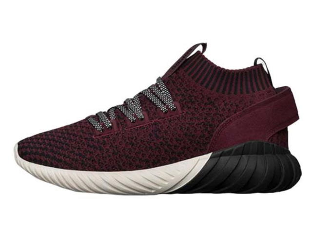 adidas Adidas Tubular Doom Sock Maroon - view 2
